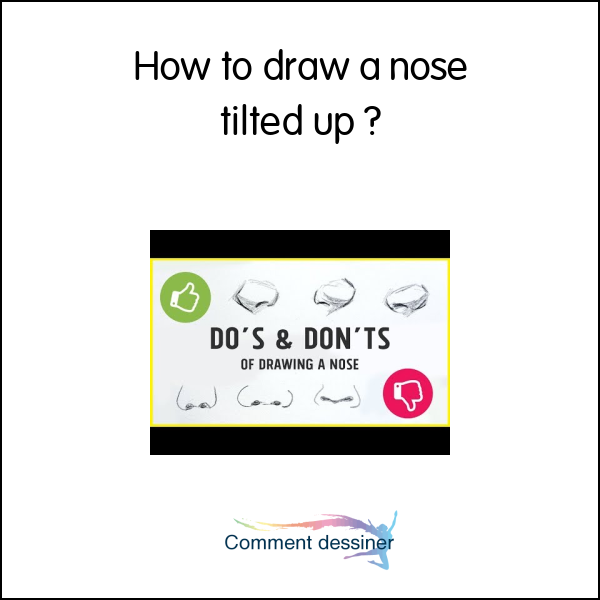 How to draw a nose tilted up